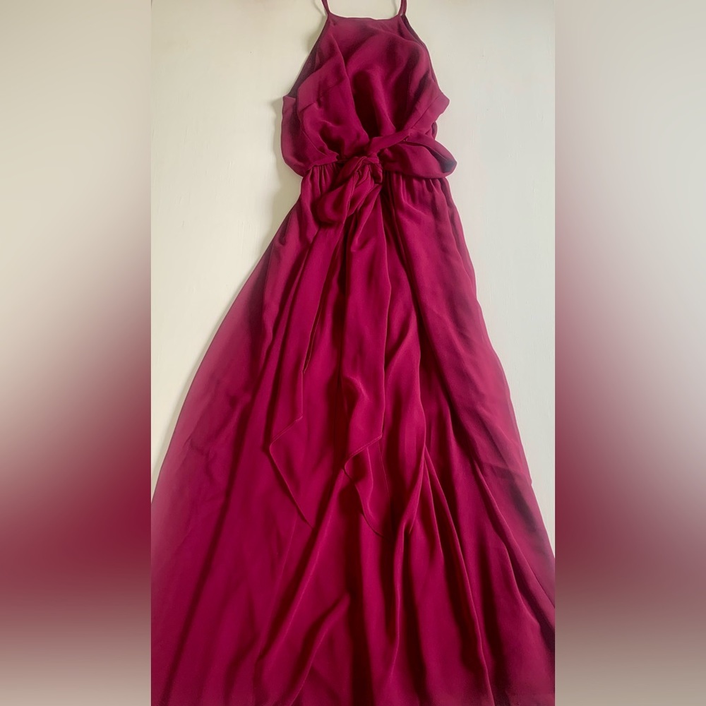 donna morgan anthro burgundy dress